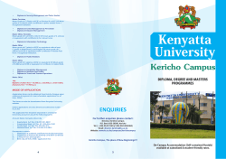 Kericho Campus - Kenyatta University