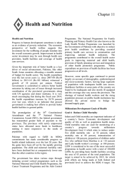 Health and Nutrition - Ministry of Finance