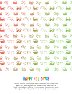HAPPY HOLIDAYS! - Lucky Peach Holiday Gift