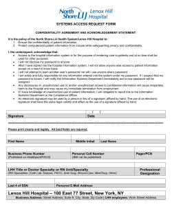 DOWNLOAD the North Shore LIJ Systems Access Request Form