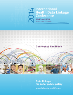 download Conference handbook - Data linkage for better public policy