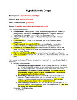 Hypolipidemic Drugs