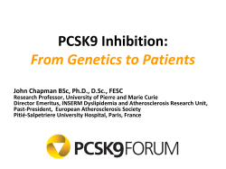 PCSK9 Inhibition : From Genetics to Patients