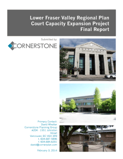 Lower Fraser Valley Regional Plan Court Capacity Expansion Project