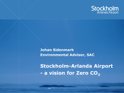 Stockholm-Arlanda Airport - a vision for Zero CO
