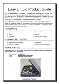 Easy Lift Lid Product Specifications
