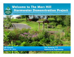 The Mars Hill Stormwater LID Demonstration Project