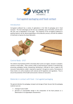 Corrugated packaging and food contact safety