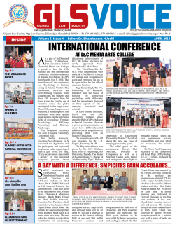 GLS Voice April 2014 - Gujarat Law Society
