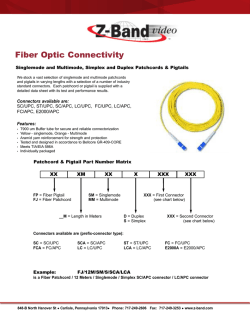 Fiber Optic Connectivity - Z