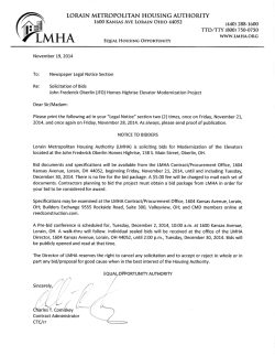 John Fredrick Oberlin Homes High-rise Elevator Modernization Project