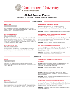 Global Careers Forum - Northeastern University