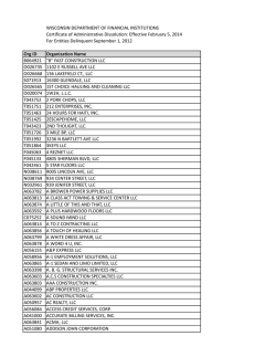 Effective February 5, 2014 For Entitie