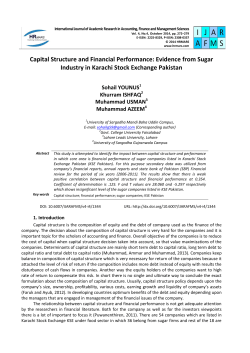 Capital Structure and Financial Performance