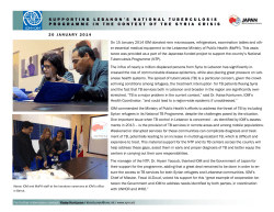 National Tuberculosis Programme in Lebanon – Press Release