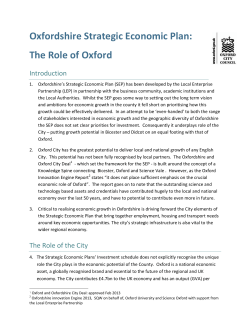 Oxfordshire Strategic Economic Plan