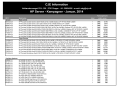 HP Server prisliste