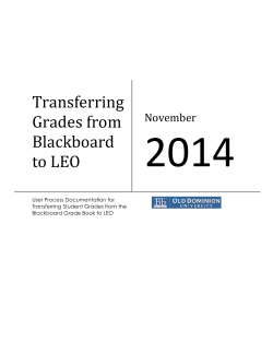 Transferring Grades from Blackboard to LEO