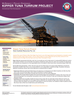 KIPPER TUNA TURRUM PROJECT - McDermott International, Inc