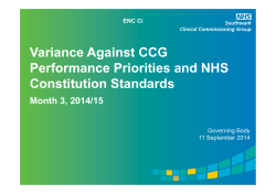 ENC C(i) - CCG Performance Summary Report M3