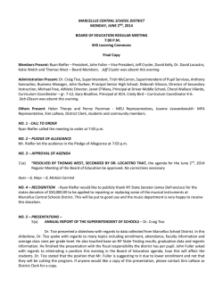 June 2, 2014 - Marcellus Central School District