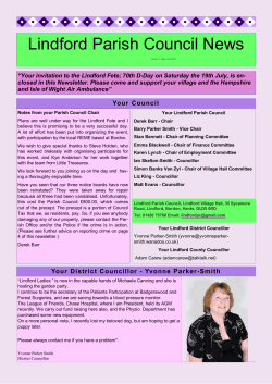 Lindford Parish Council News