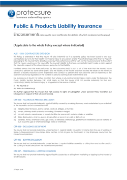 Liability Endorsements