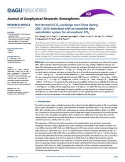 Net terrestrial CO2 exchange over China during 20012010