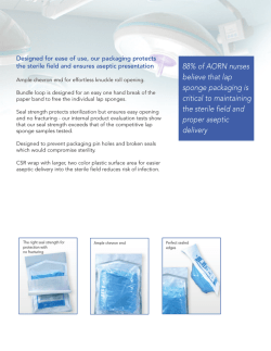 88% of AORN nurses believe that lap sponge packaging is critical to