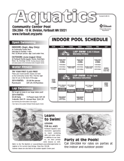 INDOOR POOL SCHEDULE