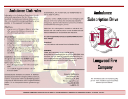 Ambulance Club rules - Longwood Fire Company