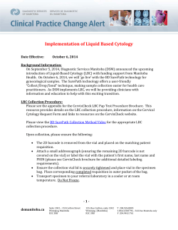 Implementation of Liquid Based Cytology