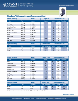 Garment Sizing Chart - Devon Medical Products