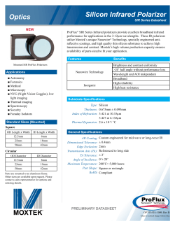 Infrared Polarizers SIR Series