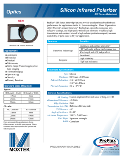 Infrared Polarizers SIR Series