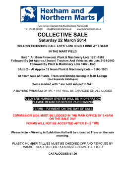 COLLECTIVE SALE - Hexham and Northern Marts