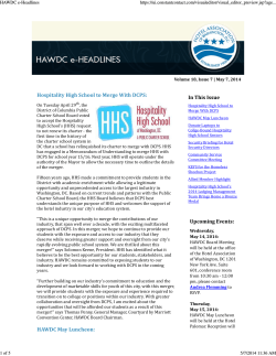 HAWDC e-Headlines May 7, 2014