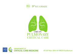 Download Brochure - KMCH ICU UPDATE 2014