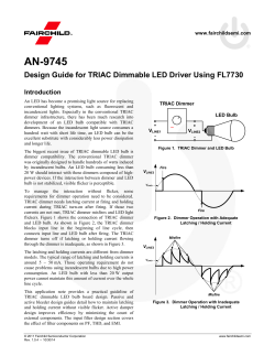 Design Guide for TRIAC Dimmable LED Driver Using FL7730
