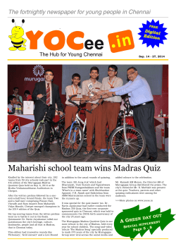 Maharishi school team wins Madras Quiz