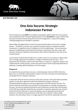 One Asia Update Provident