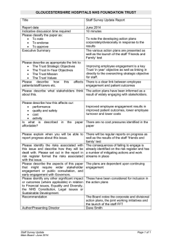 Item 16 - Staff Survey Report Update