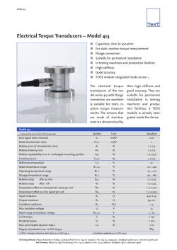 Electrical Torque Transducers – Model 415