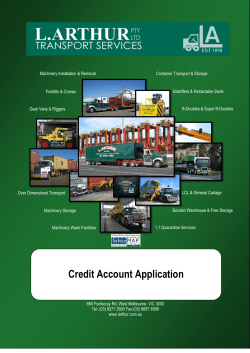 Credit Account Application