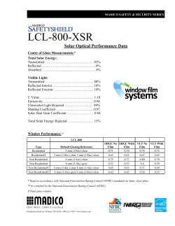 LCL-800-XSR - Window Film Systems