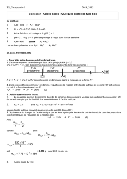 H2A pr&eacute;domine HA- pr&eacute;domine pr&eacute;domine pH 7 3,0 4,4