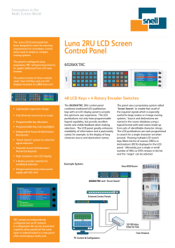 Luna 2RU LCD Screen Control Panel