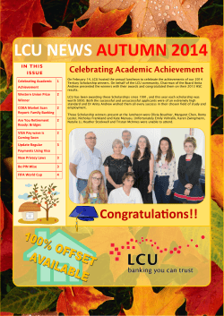 LCU NEWS AUTUMN 2014