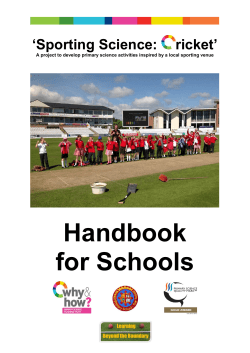 Cricket Science Project Handbook for Schools