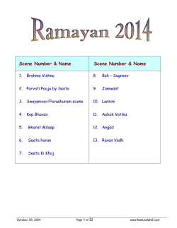 Script in English - Ram Leela NJ